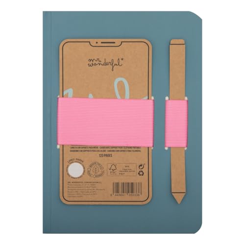 Mr. Wonderful - A5 Notizbuch mit Handyhalter - ONLY GOOD NOTIZEN - Notizbuch im A5 Format mit Fadenheftung und Hardcover Mr. Wonderful - A5 Notizbuch mit Handyhalter - ONLY GOOD NOTIZEN - Notizbuch im A5 Format mit Fadenheftung und Hardcover von Mr. Wonderful