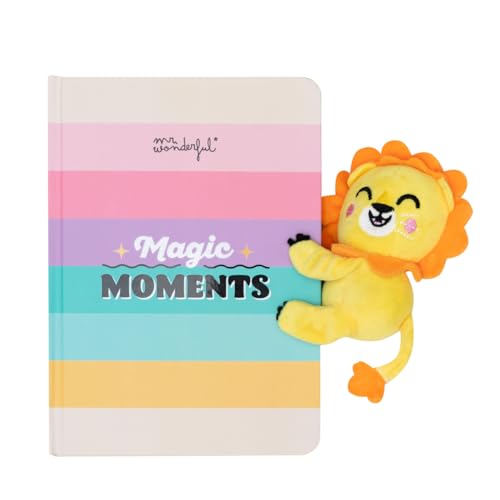 Mr. Wonderful - A5 Notizbuch mit Plüsch Löwe - Magic Moments - A5 Notizbuch mit genähter Bindung - Hat 192 linierte Seiten aus Papier Mr. Wonderful - A5 Notizbuch mit Plüsch Löwe - Magic Moments - A5 Notizbuch mit genähter Bindung - Hat 192 linierte Seiten aus Papier von Mr. Wonderful