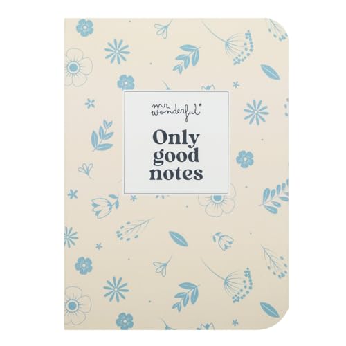 Mr. Wonderful - A6 Notizbuch - Only Good Notes - Notizbuch im A6-Format mit Cordbezug außen Mr. Wonderful - A6 Notizbuch - Only Good Notes - Notizbuch im A6-Format mit Cordbezug außen von Mr. Wonderful