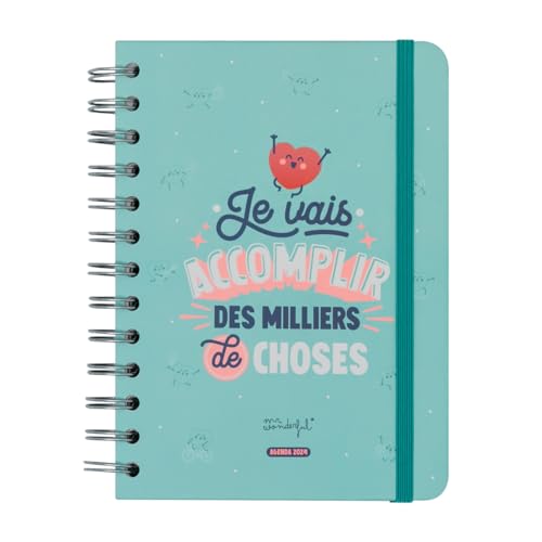 Mr. Wonderful – Agenda Wonder klein 2024 Wochenansicht – Ich werde Tausende von Dingen erreichen, 22,1 x 2,1 x 15,6 cm von Mr. Wonderful