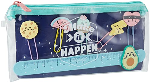 Mr. Wonderful Federmäppchen mit Clips-Set mit Figuren + Lineal - Make It Happen Mr. Wonderful Federmäppchen mit Clips-Set mit Figuren + Lineal - Make It Happen von Mr. Wonderful
