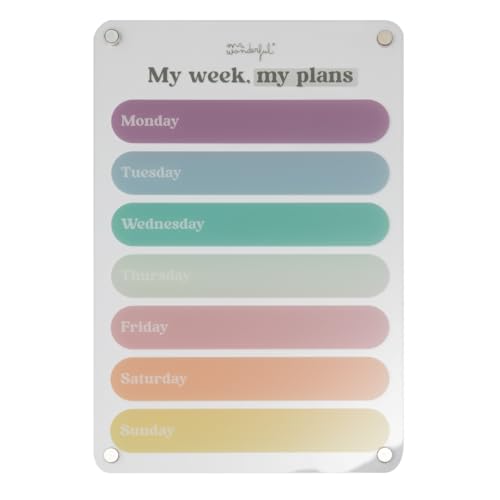 Mr. Wonderful Magnetische Tafel – My week, my plans – Transparenter Wochenplaner mit magnetischer Rückseite Mr. Wonderful Magnetische Tafel – My week, my plans – Transparenter Wochenplaner mit magnetischer Rückseite von Mr. Wonderful