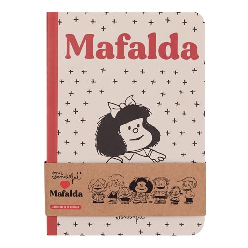 Mr. Wonderful - Set mit 3 Notizbüchern A5 - Mafalda Mr. Wonderful - Set mit 3 Notizbüchern A5 - Mafalda von Mr. Wonderful