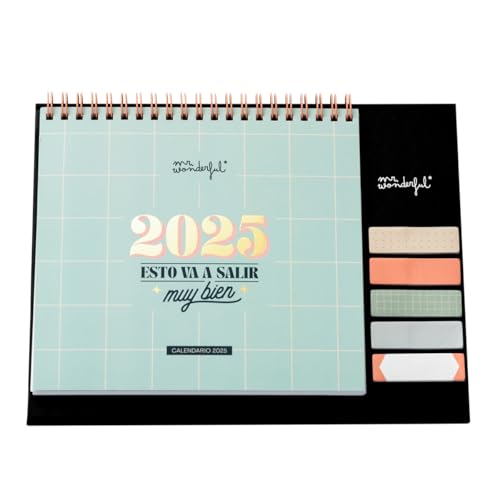 Mr. Wonderful - Tischkalender 2025 - Das wird sehr gut - Enthält 6 Stickerbögen und 1 Block mit Haftnotizen von Mr. Wonderful