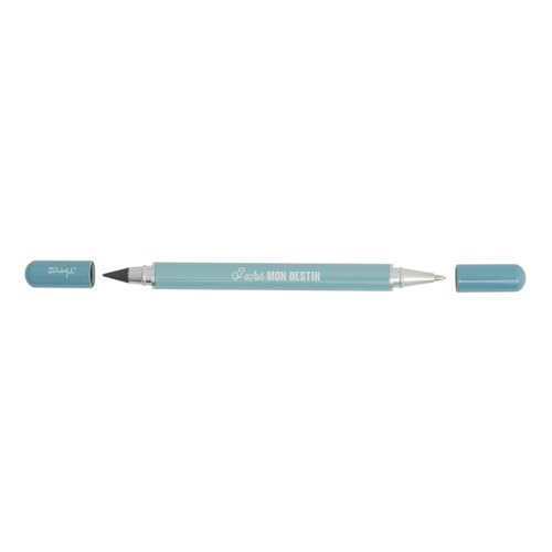 Mr.Wonderful – Kugelschreiber + Bleistift Unendlichkeit 2-in-1 Blau – J'schreibe mon destin 13,5 x 1 x 1 von Mr. Wonderful