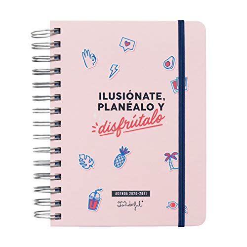 Rotu Agenda 2020-2021 Tag pro Seite - Aufregen, planen - 19,5 x 15 cm von Mr. Wonderful
