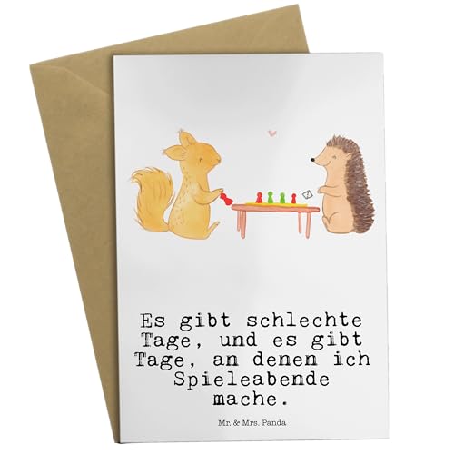 Mr. & Mrs. Panda Grußkarte Eichhörnchen Gesellschaftsspiele Tage - Geschenk, Hochzeitskarte, Auszeichnung, Klappkarte, Sportart, Spieleabend, von Mr. & Mrs. Panda