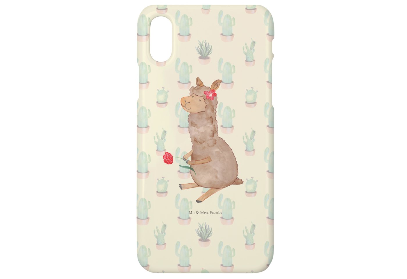 Mr. & Mrs. Panda Handyhülle Alpaka Blume - Kaktus Grün - Geschenk, Cover, Lama, Iphone X, Alpaka Mr. & Mrs. Panda Handyhülle Alpaka Blume - Kaktus Grün - Geschenk, Cover, Lama, Iphone X, Alpaka von Mr. & Mrs. Panda