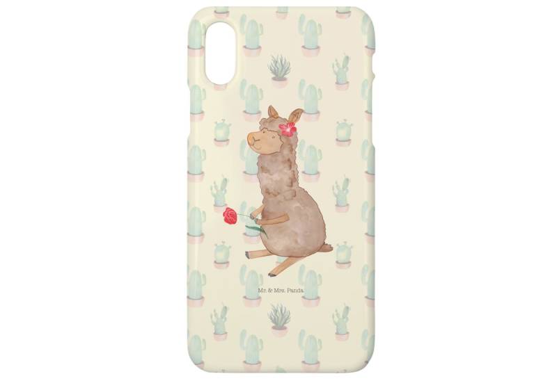 Mr. & Mrs. Panda Handyhülle Alpaka Blume - Kaktus Grün - Geschenk, Cover, Lama, Iphone X, Alpaka von Mr. & Mrs. Panda