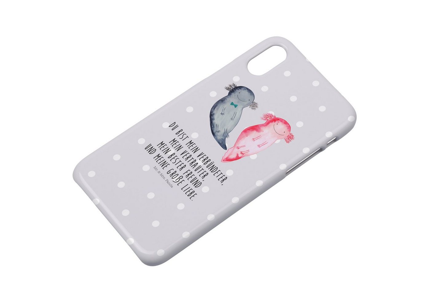 Mr. & Mrs. Panda Handyhülle Axolotl Freundin, Iphone X, Hülle, Handycover, Iphone 10, Cover von Mr. & Mrs. Panda