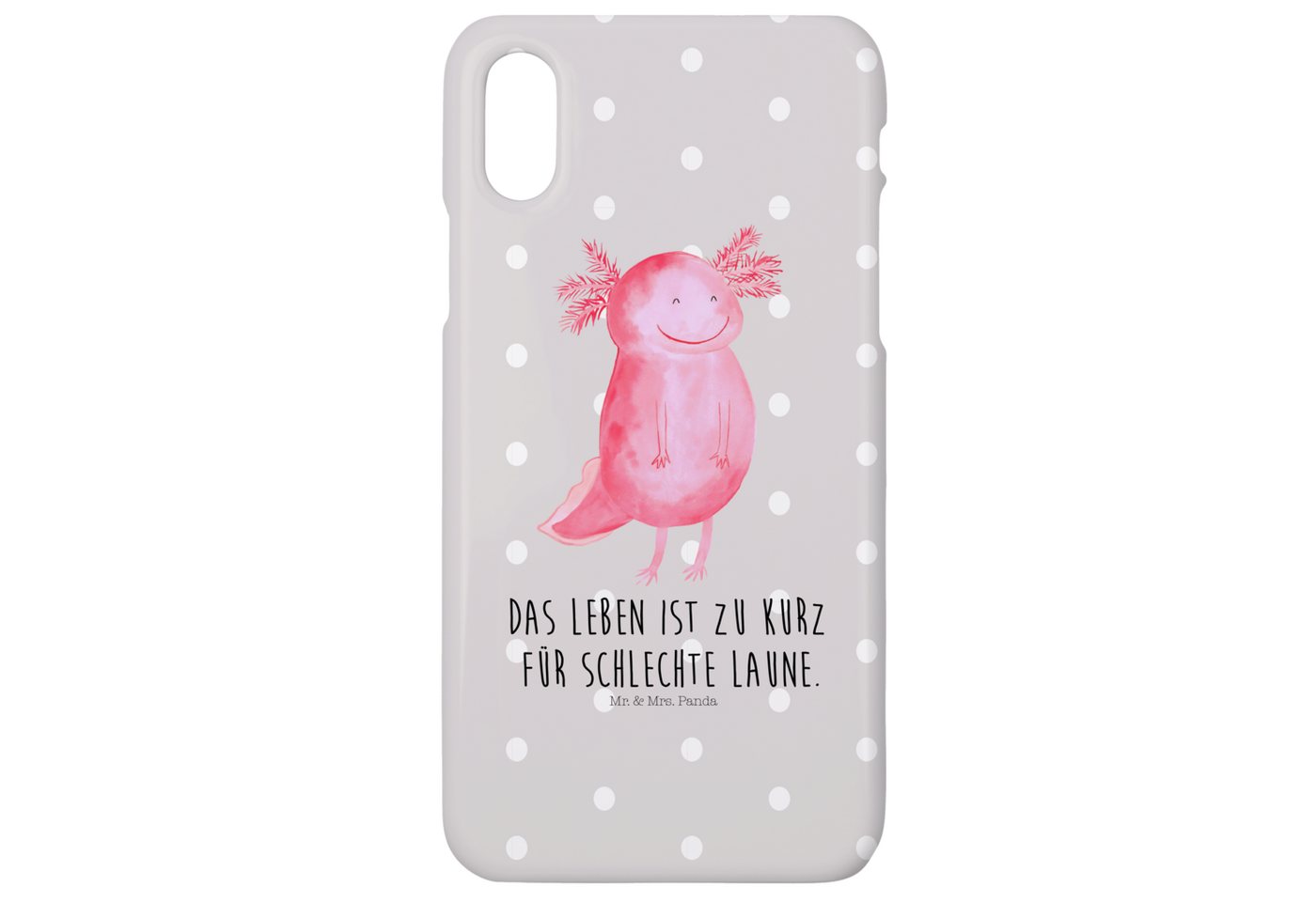 Mr. & Mrs. Panda Handyhülle Axolotl Glücklich, Hülle, Iphone 10, Iphone X, Cover, Handy von Mr. & Mrs. Panda