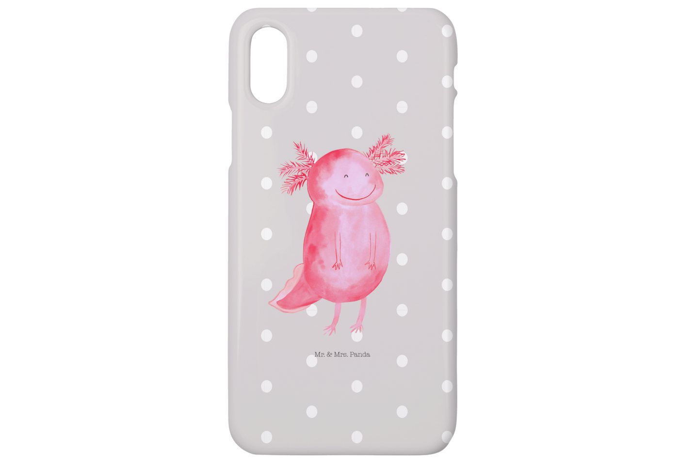 Mr. & Mrs. Panda Handyhülle Axolotl Glücklich, Iphone X, Handy, Cover, Iphone 10, Hülle von Mr. & Mrs. Panda