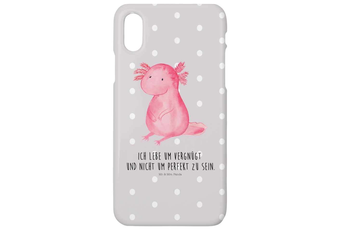 Mr. & Mrs. Panda Handyhülle Axolotl null, Handy, Iphone 10, Iphone X, Handycover, Hülle, Cover von Mr. & Mrs. Panda