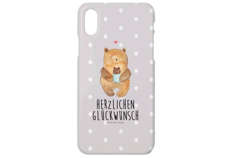 Mr. & Mrs. Panda Handyhülle Bär Baby - Grau Pastell - Geschenk, Iphone X, Handy, Geburt, Hülle, T von Mr. & Mrs. Panda