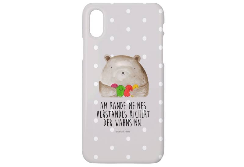 Mr. & Mrs. Panda Handyhülle Bär Gefühl - Grau Pastell - Geschenk, Teddy, Cover, Verrückt, Handy von Mr. & Mrs. Panda