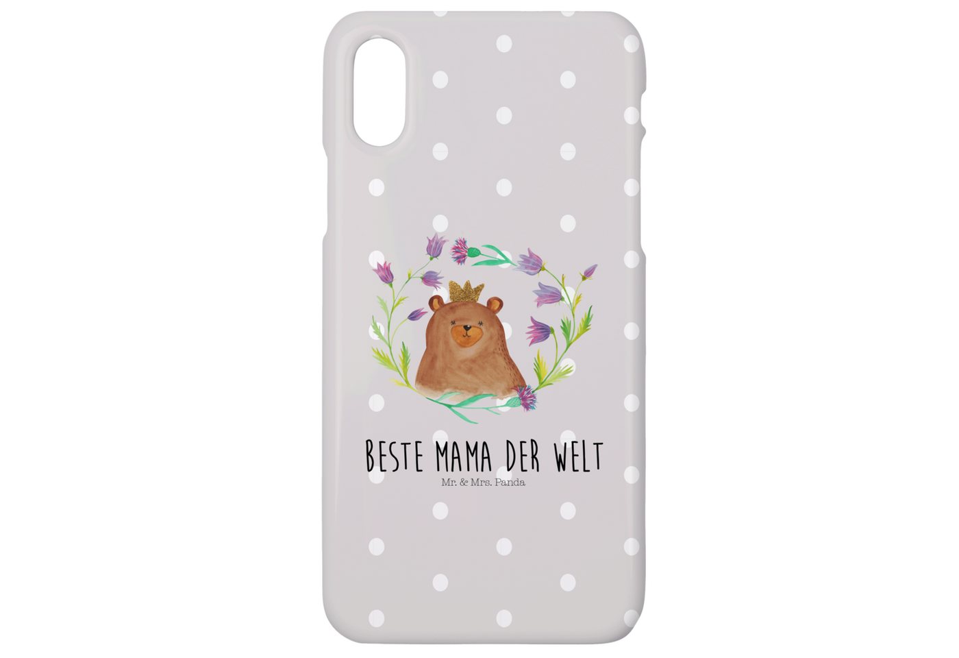 Mr. & Mrs. Panda Handyhülle Bär Königin - Grau Pastell - Geschenk, Handy, Iphone 10, Hülle, Teddy Mr. & Mrs. Panda Handyhülle Bär Königin - Grau Pastell - Geschenk, Handy, Iphone 10, Hülle, Teddy von Mr. & Mrs. Panda