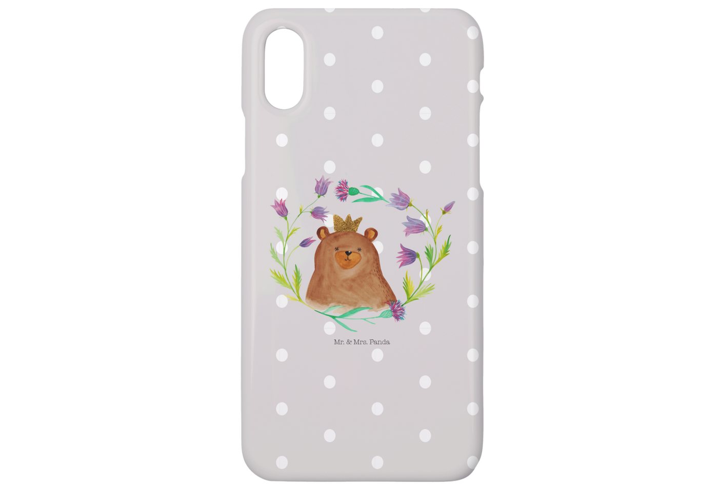 Mr. & Mrs. Panda Handyhülle Bär Königin - Grau Pastell - Geschenk, Iphone 10, Handy, Hülle, Teddy Mr. & Mrs. Panda Handyhülle Bär Königin - Grau Pastell - Geschenk, Iphone 10, Handy, Hülle, Teddy von Mr. & Mrs. Panda