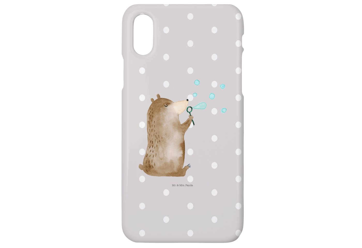 Mr. & Mrs. Panda Handyhülle Bär Seifenblasen - Grau Pastell - Geschenk, Iphone X, Hülle, Teddybär Mr. & Mrs. Panda Handyhülle Bär Seifenblasen - Grau Pastell - Geschenk, Iphone X, Hülle, Teddybär von Mr. & Mrs. Panda