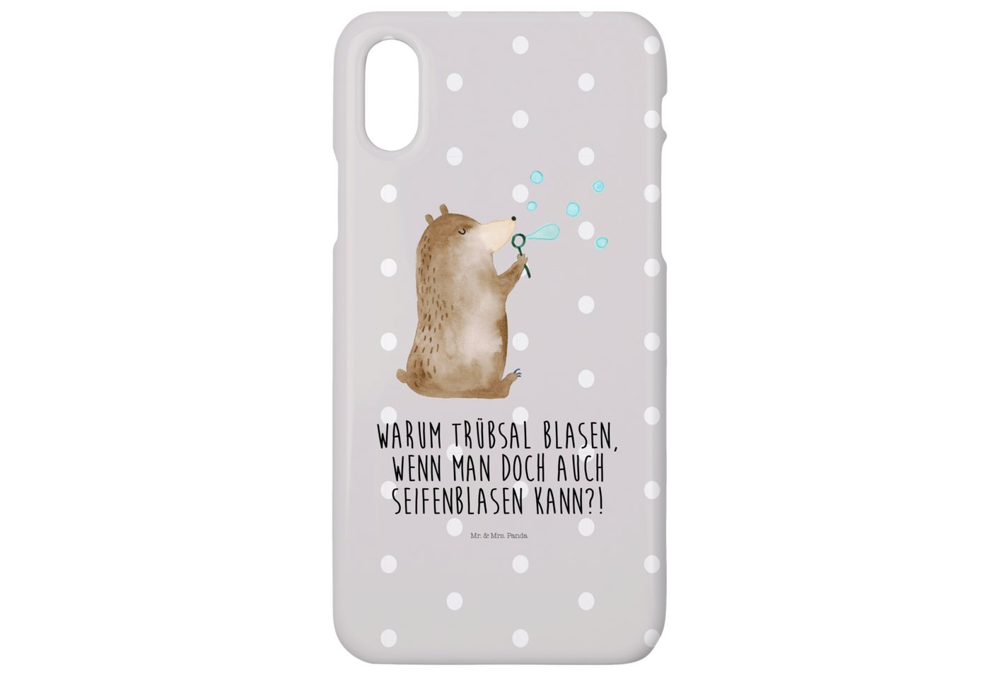 Mr. & Mrs. Panda Handyhülle Bär Seifenblasen - Grau Pastell - Geschenk, Teddybär, Hülle, Iphone X Mr. & Mrs. Panda Handyhülle Bär Seifenblasen - Grau Pastell - Geschenk, Teddybär, Hülle, Iphone X von Mr. & Mrs. Panda