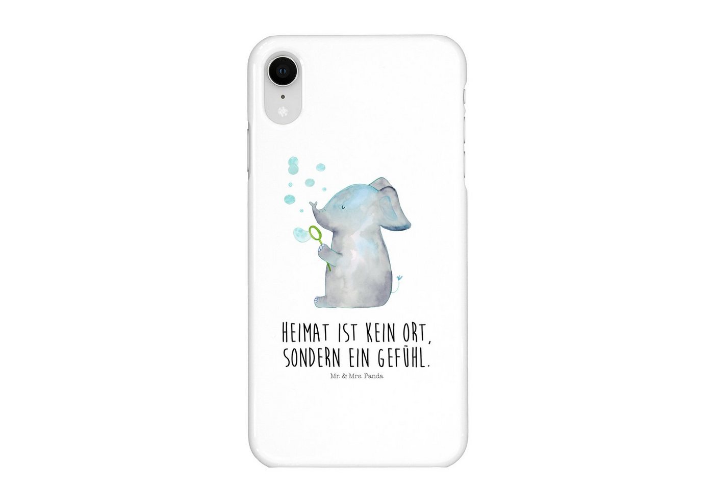 Mr. & Mrs. Panda Handyhülle Elefant Seifenblasen - Weiß - Geschenk, Iphone XR, Premium Kunststoff von Mr. & Mrs. Panda