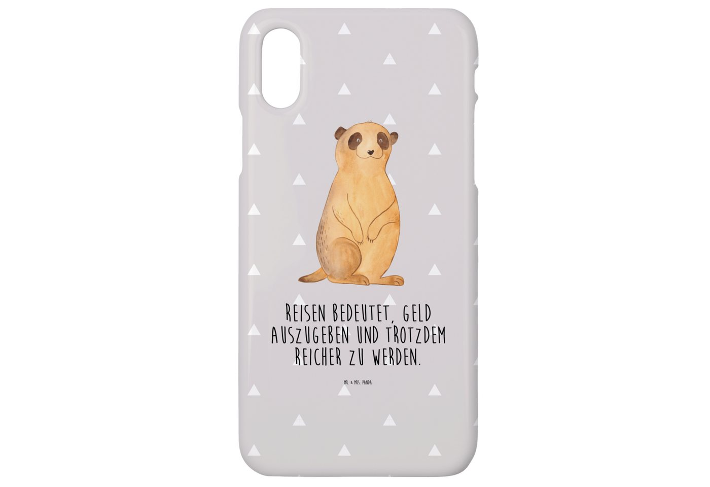 Mr. & Mrs. Panda Handyhülle Erdmännchen - Grau Pastell - Geschenk, Handy, Iphone X, Afrika, Hülle Mr. & Mrs. Panda Handyhülle Erdmännchen - Grau Pastell - Geschenk, Handy, Iphone X, Afrika, Hülle von Mr. & Mrs. Panda