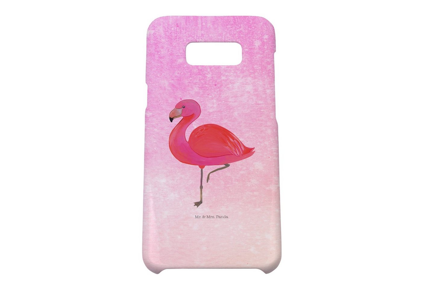 Mr. & Mrs. Panda Handyhülle Flamingo Classic - Aquarell Pink - Geschenk, Handy, Hülle, Freundin von Mr. & Mrs. Panda