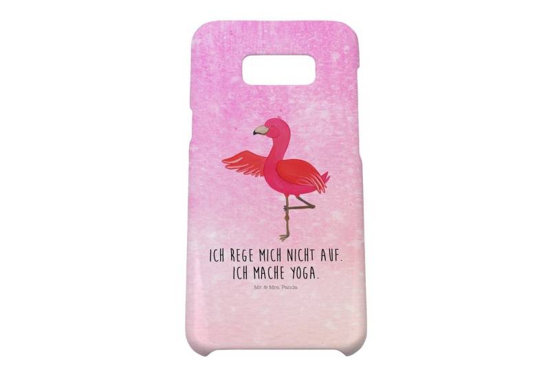 Mr. & Mrs. Panda Handyhülle Flamingo Yoga - Aquarell Pink - Geschenk, Handyhülle, Ärger, Samsung von Mr. & Mrs. Panda