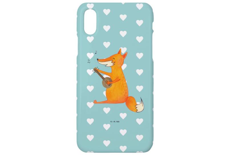 Mr. & Mrs. Panda Handyhülle Fuchs Gitarre - Türkis Pastell - Geschenk, Iphone 10, Cover, optimist von Mr. & Mrs. Panda