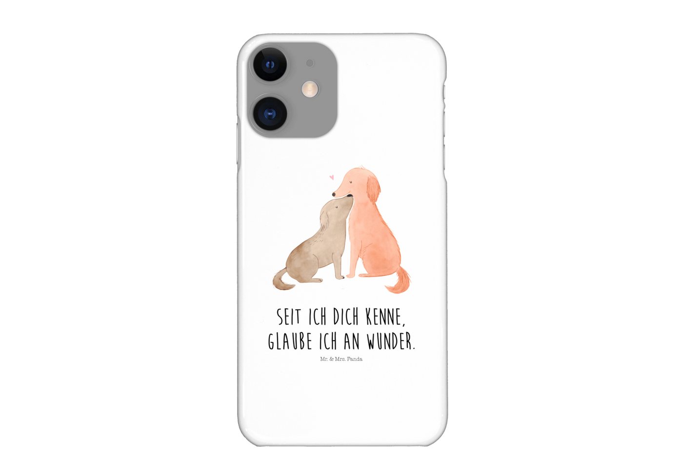 Mr. & Mrs. Panda Handyhülle Hunde Liebe - Weiß - Geschenk, Hülle, Kuscheln, Herz, Iphone 11, Hund von Mr. & Mrs. Panda