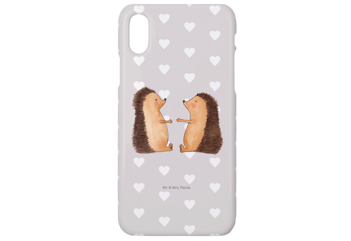 Mr. & Mrs. Panda Handyhülle Igel Liebe - Grau Pastell - Geschenk, Iphone 10, Cover, Ehemann, Part Mr. & Mrs. Panda Handyhülle Igel Liebe - Grau Pastell - Geschenk, Iphone 10, Cover, Ehemann, Part von Mr. & Mrs. Panda