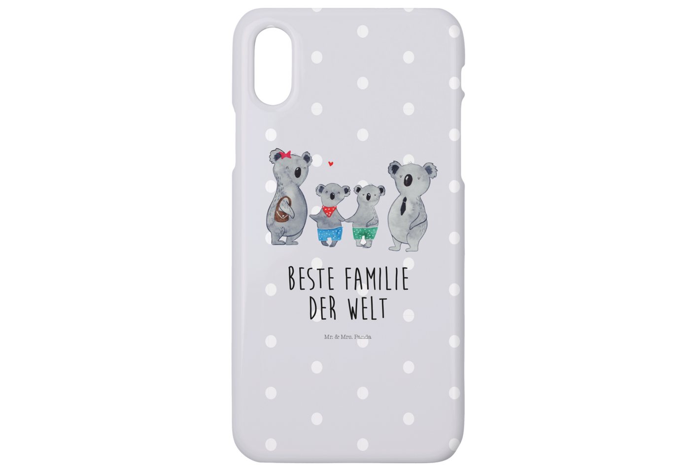 Mr. & Mrs. Panda Handyhülle Koala Familie zwei - Grau Pastell - Geschenk, Iphone 10, Hülle, Cover Mr. & Mrs. Panda Handyhülle Koala Familie zwei - Grau Pastell - Geschenk, Iphone 10, Hülle, Cover von Mr. & Mrs. Panda