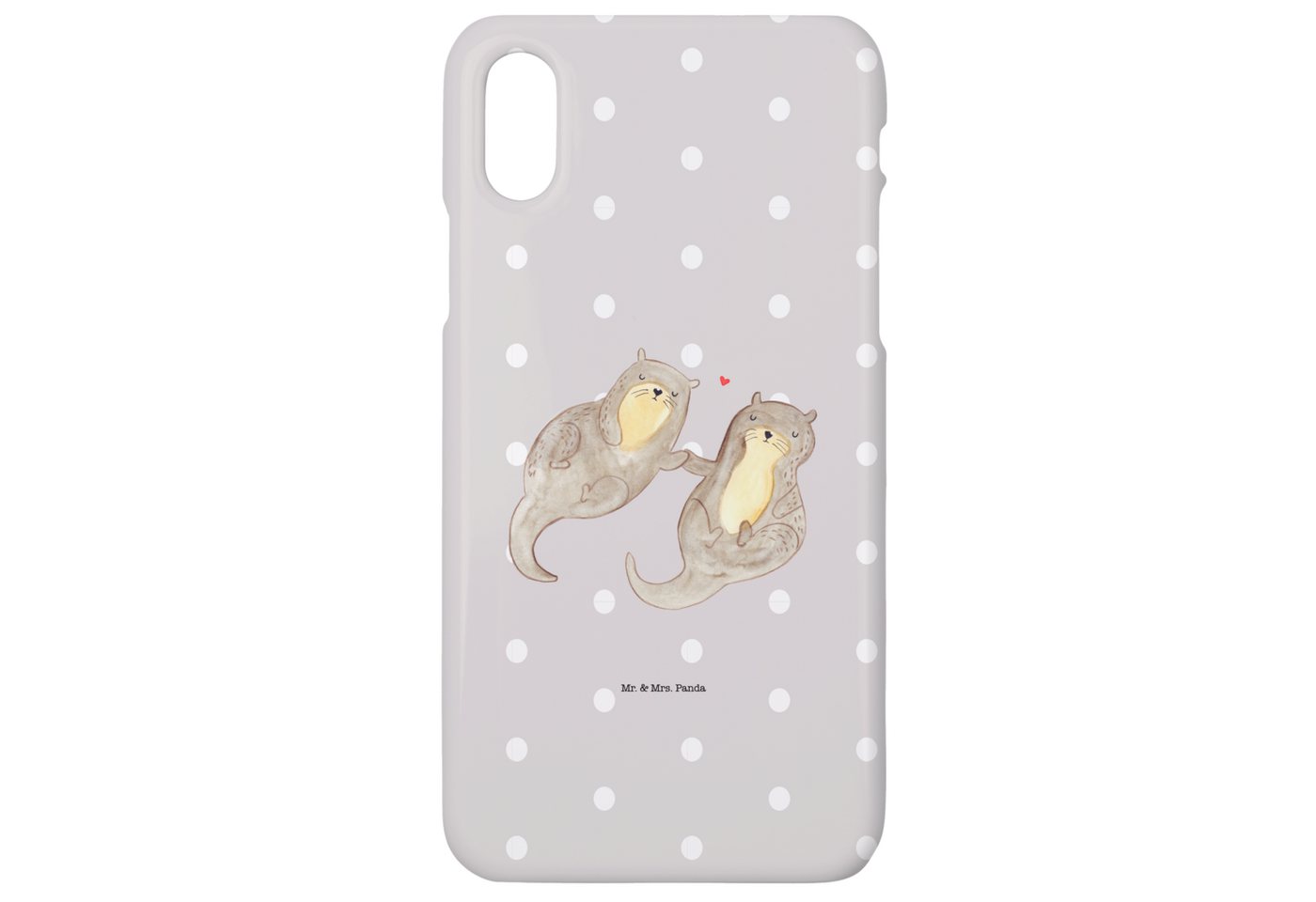 Mr. & Mrs. Panda Handyhülle Otter Hände halten - Grau Pastell - Geschenk, Handy, Paar, Cover, Hül Mr. & Mrs. Panda Handyhülle Otter Hände halten - Grau Pastell - Geschenk, Handy, Paar, Cover, Hül von Mr. & Mrs. Panda