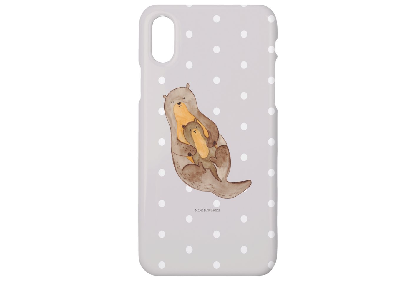 Mr. & Mrs. Panda Handyhülle Otter Kind - Grau Pastell - Geschenk, Baby, Iphone X, Cover, Sohn, Ha Mr. & Mrs. Panda Handyhülle Otter Kind - Grau Pastell - Geschenk, Baby, Iphone X, Cover, Sohn, Ha von Mr. & Mrs. Panda