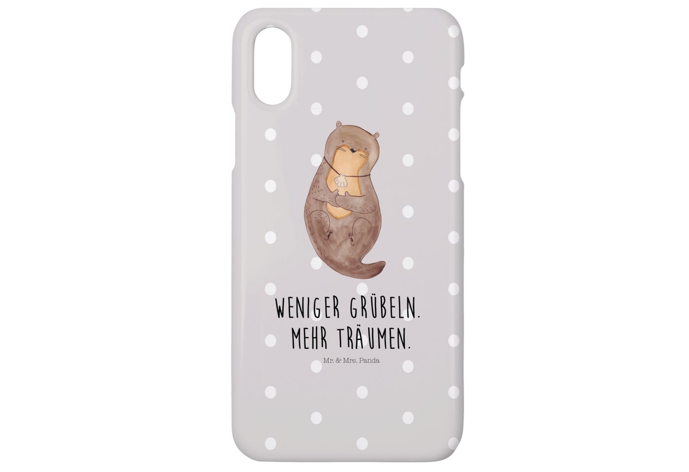 Mr. & Mrs. Panda Handyhülle Otter Muschel - Grau Pastell - Geschenk, Handy, Tagträumen, Cover, Se Mr. & Mrs. Panda Handyhülle Otter Muschel - Grau Pastell - Geschenk, Handy, Tagträumen, Cover, Se von Mr. & Mrs. Panda