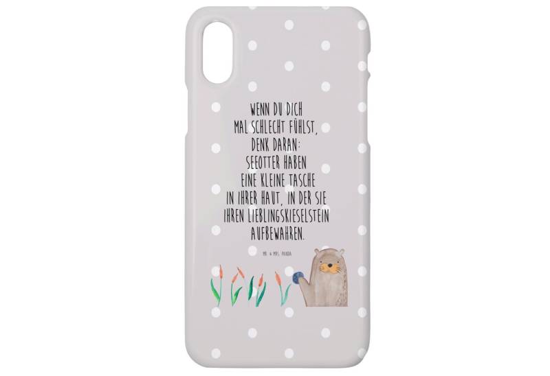 Mr. & Mrs. Panda Handyhülle Otter Stein - Grau Pastell - Geschenk, Handy, Otter Seeotter See Otte von Mr. & Mrs. Panda
