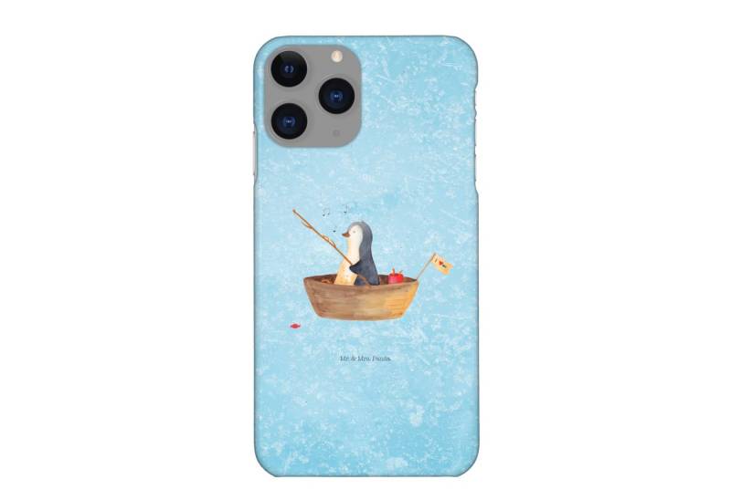 Mr. & Mrs. Panda Handyhülle Pinguin Angelboot - Eisblau - Geschenk, Angeln, Handyhülle, Iphone 11 von Mr. & Mrs. Panda