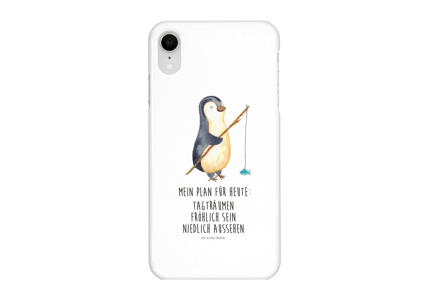 Mr. & Mrs. Panda Handyhülle Pinguin Angler - Weiß - Geschenk, Seevogel, Handyhülle, Iphone XR Han von Mr. & Mrs. Panda