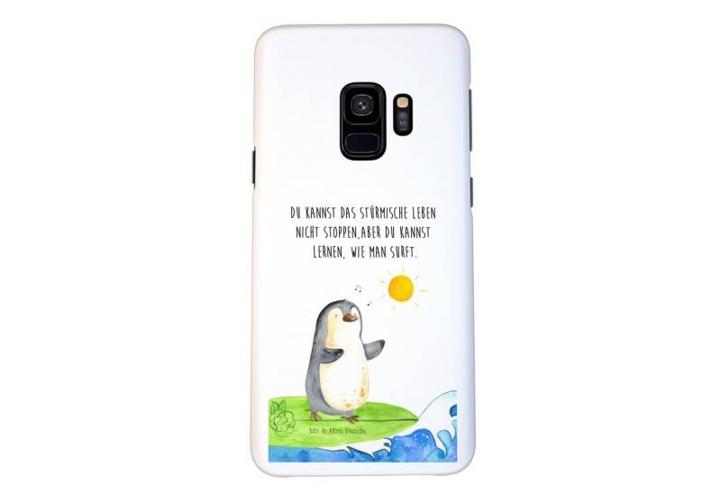 Mr. & Mrs. Panda Handyhülle Pinguin Surfer - Weiß - Geschenk, Smartphone Hülle, Wellen, Hülle, Ha von Mr. & Mrs. Panda