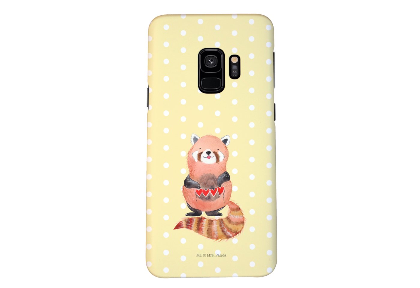 Mr. & Mrs. Panda Handyhülle Roter Panda - Gelb Pastell - Geschenk, Hülle, Handy Case, Smartphone von Mr. & Mrs. Panda