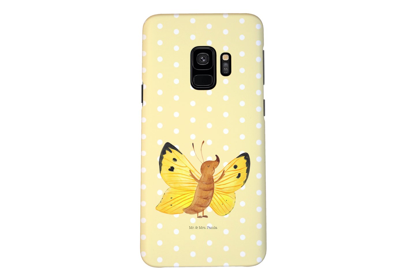 Mr. & Mrs. Panda Handyhülle Schmetterling Zitronenfalter - Gelb Pastell - Geschenk, Handy Case, S von Mr. & Mrs. Panda