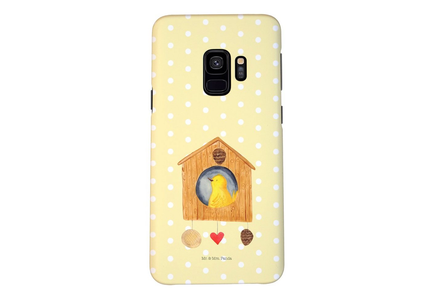 Mr. & Mrs. Panda Handyhülle Vogelhaus Home - Gelb Pastell - Geschenk, Handycover, Samsung Galaxy von Mr. & Mrs. Panda