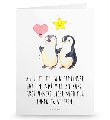 Mr. & Mrs. Panda Klapp Trauerkarte Eltern Sternenkind - Verlust, Trauersprüche, Beileid, Klappkarte, Beileidskarte, Kondolenzkarte, Briefumschlag, von Mr. & Mrs. Panda