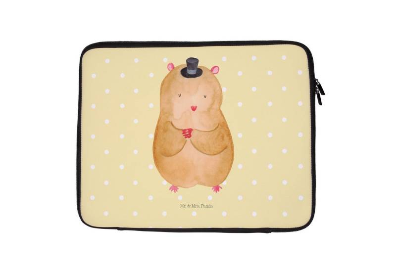 Mr. & Mrs. Panda Laptop-Hülle 27 x 36 cm Hamster Hut - Gelb Pastell - Geschenk, Notebook-Tasche, No, Wasserabweisend von Mr. & Mrs. Panda
