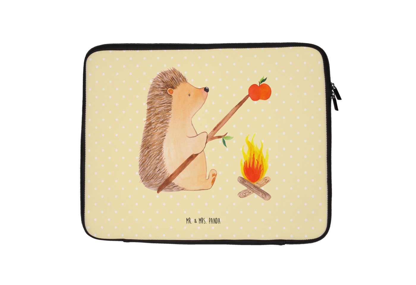 Mr. & Mrs. Panda Laptop-Hülle Igel Grillen 33 x 42 cm - Gelb Pastell - Geschenk, Motivation, Notebo, Praktische Eleganz von Mr. & Mrs. Panda