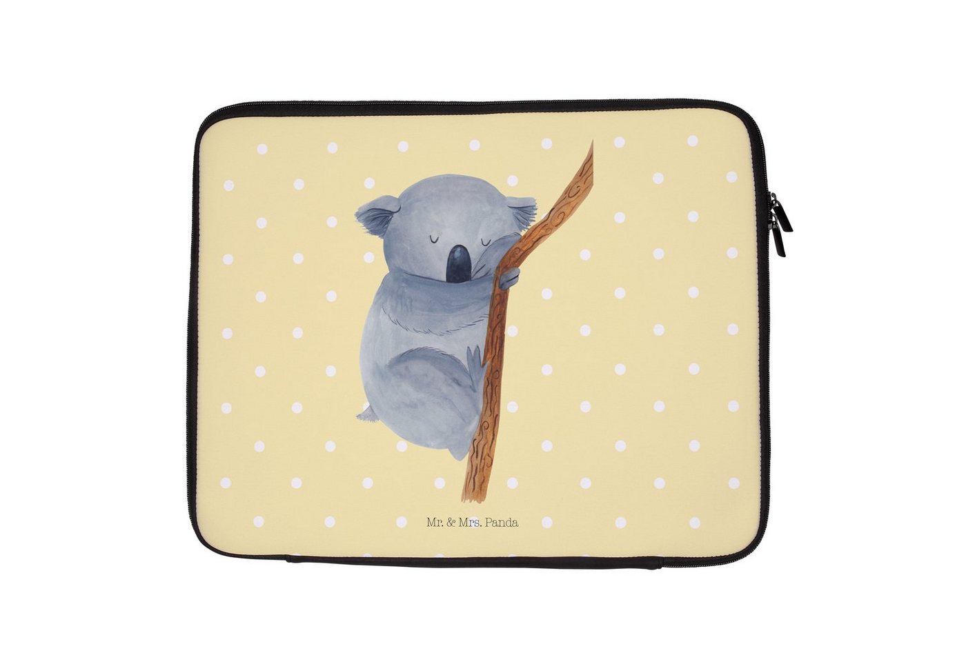 Mr. & Mrs. Panda Laptop-Hülle 27 x 36 cm Koalabär - Gelb Pastell - Geschenk, Tasche, Notebook-Reise, Wasserabweisend von Mr. & Mrs. Panda