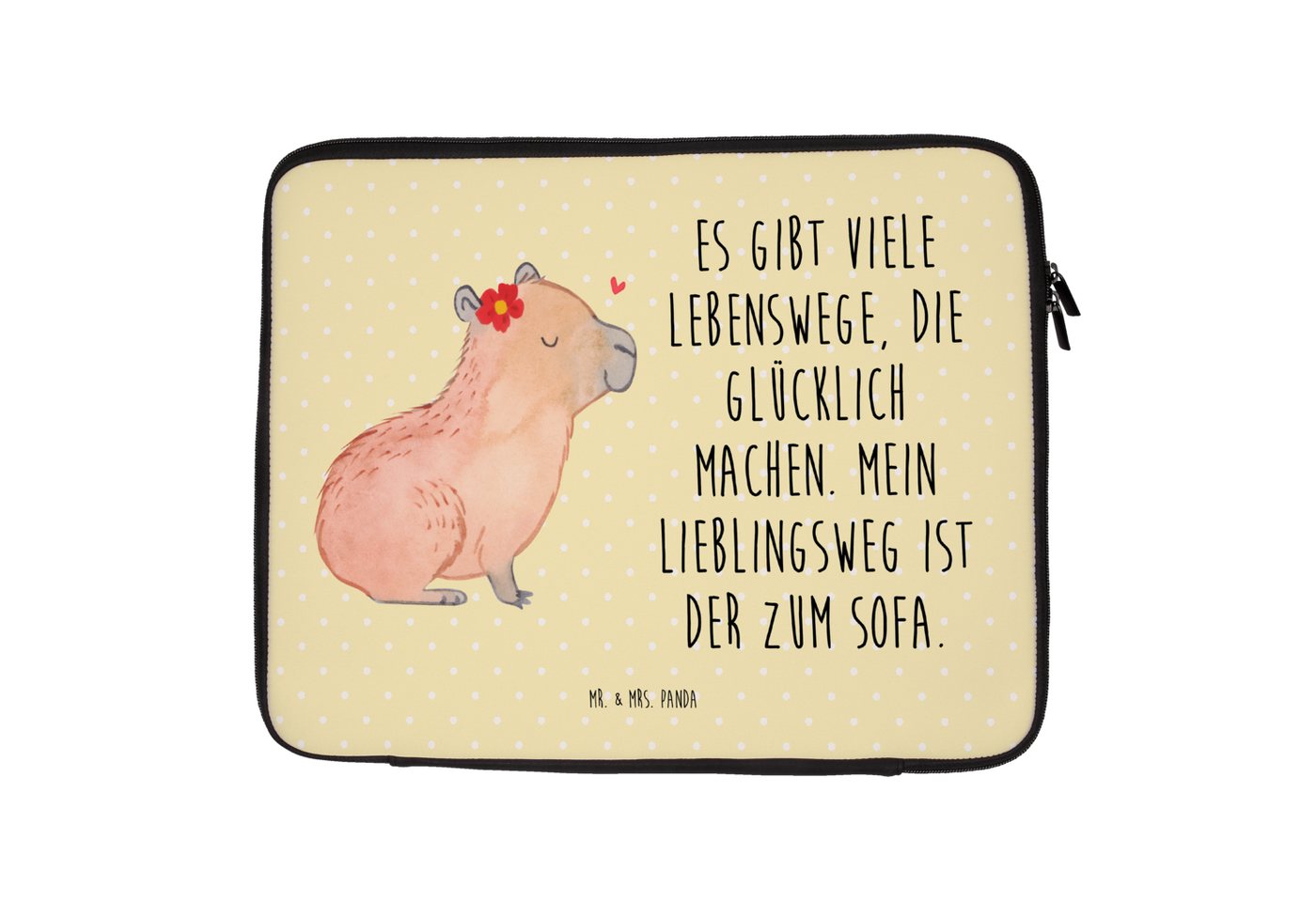 Mr. & Mrs. Panda Laptop-Hülle Capybara Blume 33 x 42 cm - Gelb Pastell - Geschenk, Notebook-Tasche, Praktische Eleganz Mr. & Mrs. Panda Laptop-Hülle Capybara Blume 33 x 42 cm - Gelb Pastell - Geschenk, Notebook-Tasche, Praktische Eleganz von Mr. & Mrs. Panda