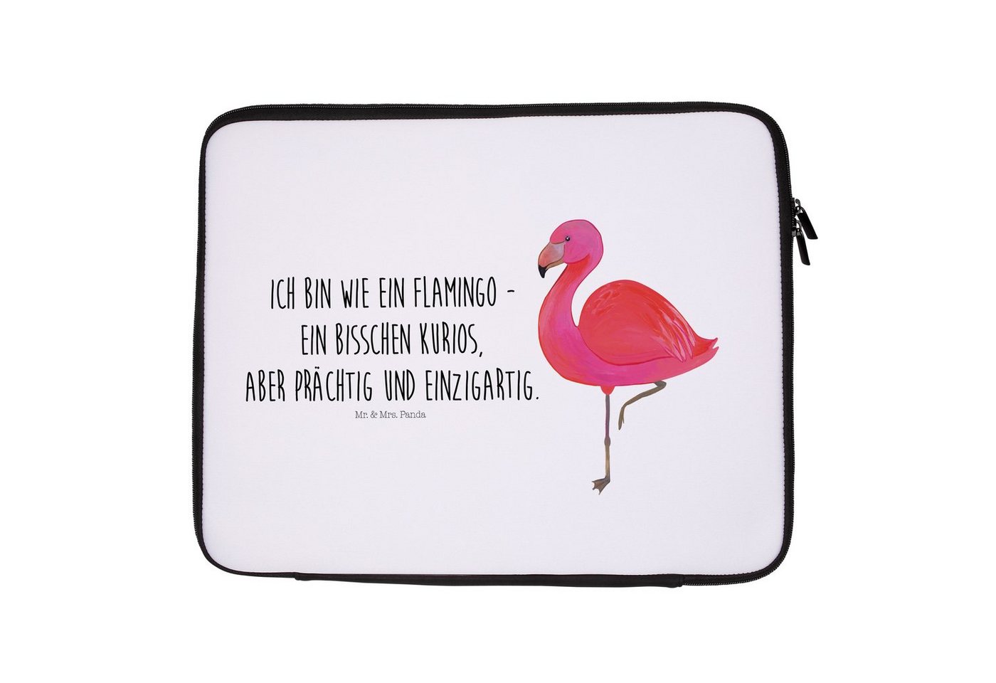 Mr. & Mrs. Panda Laptop-Hülle 33 x 42 cm Flamingo Classic - Aquarell Pink - Geschenk, Selbstliebe, Einzigartige Designs von Mr. & Mrs. Panda