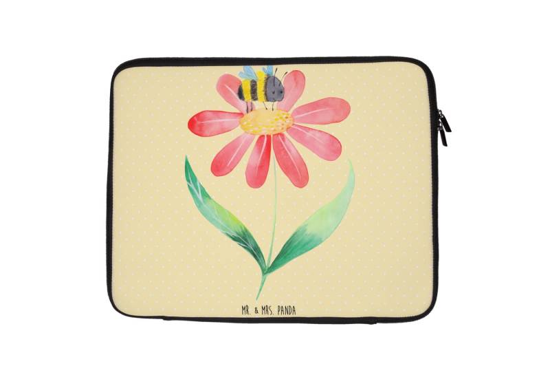 Mr. & Mrs. Panda Laptop-Hülle Hummel Blume 33 x 42 cm - Gelb Pastell - Geschenk, Tasche, Biene, Tie, Praktische Eleganz von Mr. & Mrs. Panda
