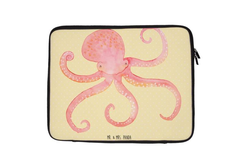 Mr. & Mrs. Panda Laptop-Hülle Tintenfisch 33 x 42 cm - Gelb Pastell - Geschenk, Laptop, Meerestier, Elegante Designs von Mr. & Mrs. Panda
