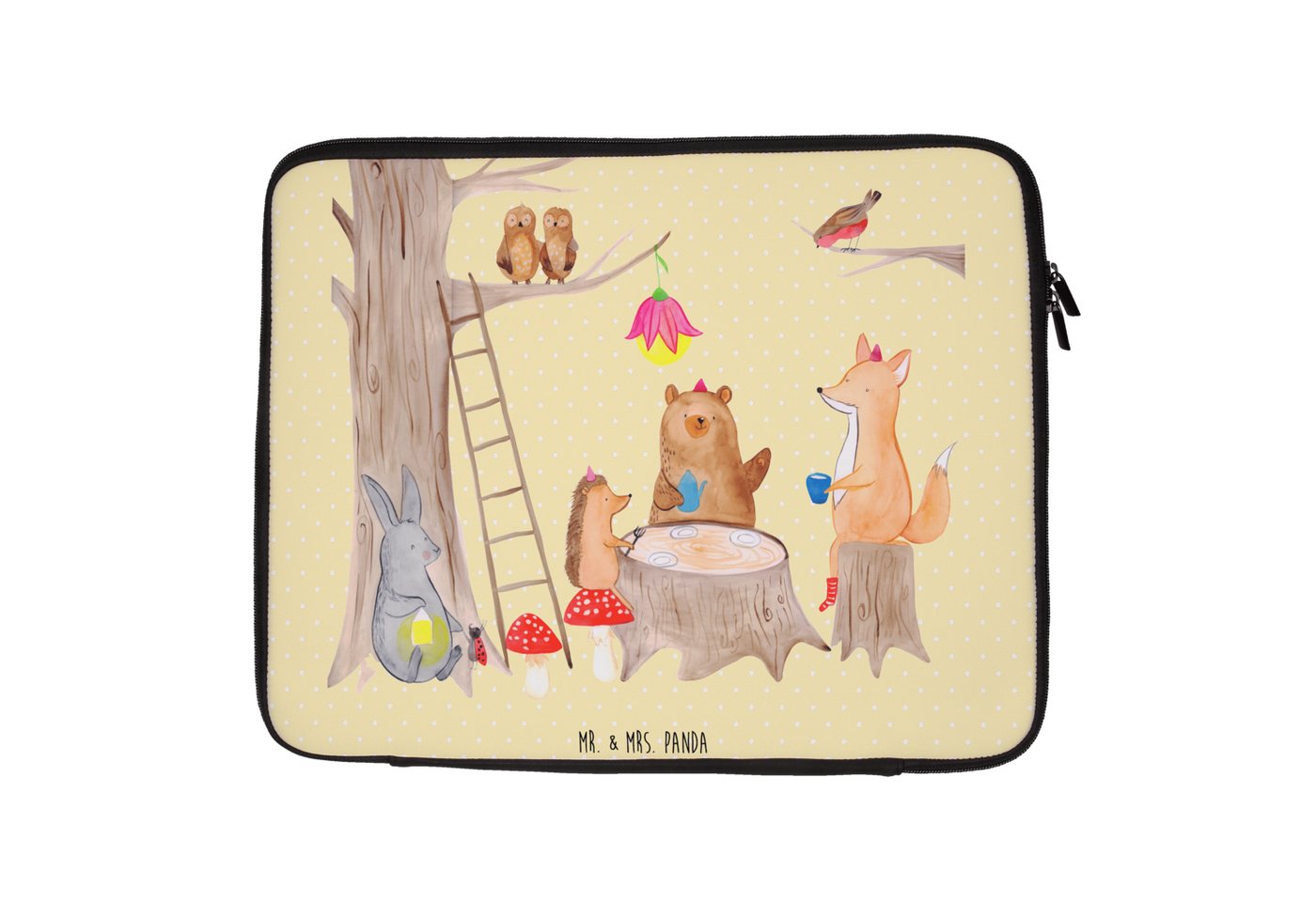 Mr. & Mrs. Panda Laptop-Hülle Waldtiere Picknick 33 x 42 cm - Gelb Pastell - Geschenk, Notebook Tas, Wasserabweisend Mr. & Mrs. Panda Laptop-Hülle Waldtiere Picknick 33 x 42 cm - Gelb Pastell - Geschenk, Notebook Tas, Wasserabweisend von Mr. & Mrs. Panda